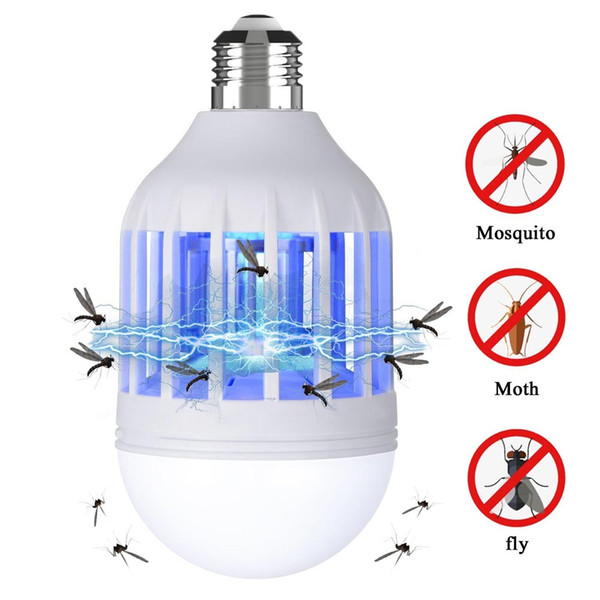 15W E27 LED Mosquito Killer Lighting Bulb 2 in 1 Mosquito Killer Lamp Fits E26/E27 Light Bulb Socket 1 Pack