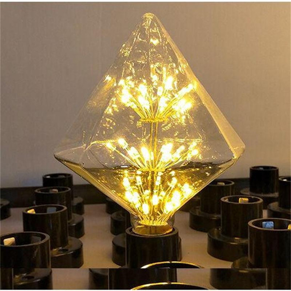 Vintage E27 110-220V 3W Energy Saving Firework LED Edison Starry Sky Light Diamond Lamp Bulb for Cafe Bar Restaurant Clothes Shop Decoration