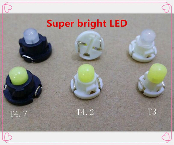 Free Shipping 12 piece/lot T3 T4.2 T4.7 12v car instrument lamp led Super bright 12V