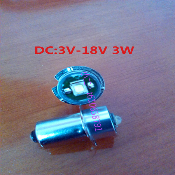 Led P13.5s light bulb 3V-18V 3W Cree Recessed Screw P13.5 Led 3W Base Led Flashlight Bulb Wholesale