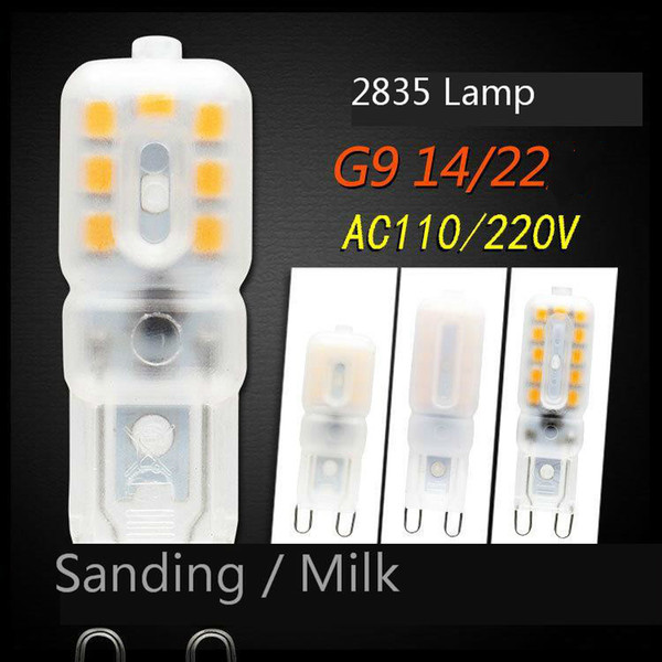 G9led Insert Bubble 2835 22 14 Lamp 220V 110V Plastic Transparent Milk White Abrasive Shell Corn Lamp