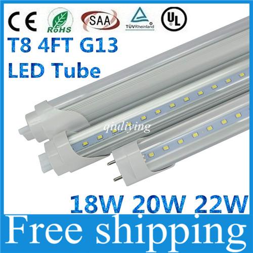 4ft led t8 tubes Light 18W 20W 22W 1200mm Led Fluorescent Lamp Replace Light Tube AC 85-265V UL