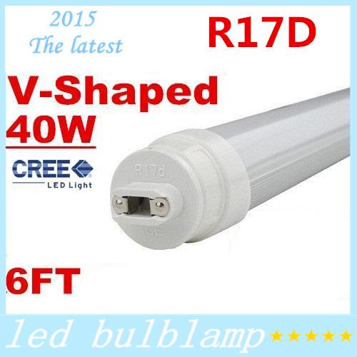 6FT V-Shaped Cooler Door Led Tubes 40W T8 Rotating R17D Led Fluorescent Tubes Light Dual Rows SMD 2835 Warm/Cold White AC 85-265V