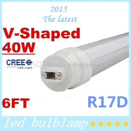 40W 6ft 1.8m Rotating R17D T8 Led Tubes Light For Cooler Door V-Shaped Led Fluorescent Lamp AC 85-265V + UL Warranty