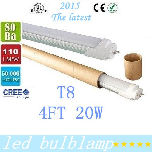 CE ROHS UL T8 4ft 1.2m Led Tubes Light 20W 2200LM SMD 2835 Led Fluorescent Light Bulbs Tubes 1200mm AC 85-265V