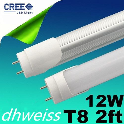 CE ROHS 2ft 600mm T8 Led Tube Lights High Power 12W 1100lm SMD 2835 Led Fluorescent Lamp Warm/Natural/Cool White AC 110-277V