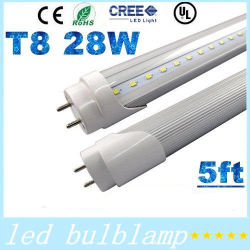 CREE Super Bright 5ft T8 Led Tubes Light 28W 120pcs SMD2835 1500mm Led Fluorescent Tubes Light AC 85-240V + CE ROHS UL