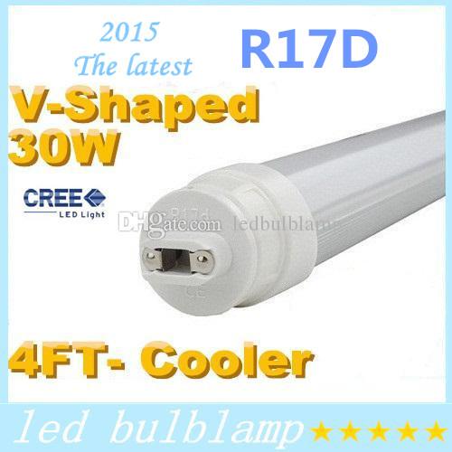 Best V-Shaped T8 Cooler Led Tubes Light Rotating R17D 4FT Led Light Tubes Dual Rows 2835 SMD 30W 3000lm Warm/Cold White