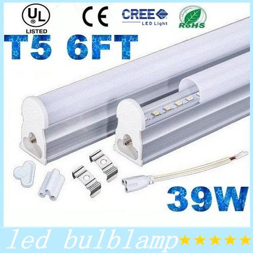 Brand New T5 6FT 1.8m Integrated Led Tubes Lights 39W 90LM/W Warm/Natrual/Cold White Led Fluorescent Tubes Lamp AC 85-277V