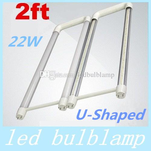 22W 2ft U-Shape T8 Led Tube Lights 6 Inch Leg Spacing/22.5 Inch Long 85-265V Warm/Natural/Cool White High Bright DHL