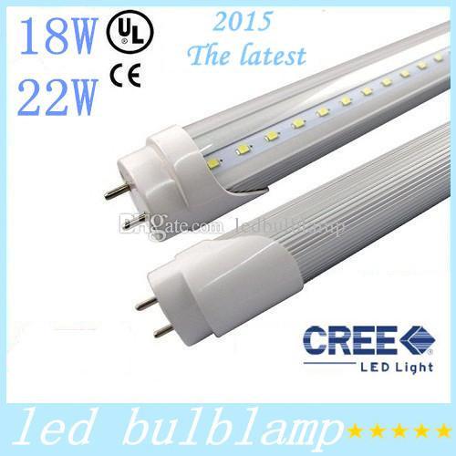 DHL CREE T8 4ft Led Tubes 1200mm 18W 22W Led Lights Tubes 96LEDs SMD2835 Led Fluorescent Lamp AC 85-265V + DHL