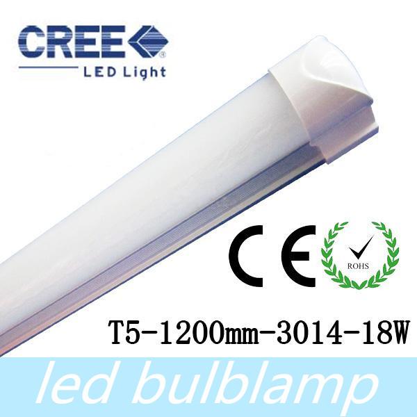 CREE 18W T5 LED Tube Light Lamp 1200mm Pure White 85-265V AC 1800lm Aluminum Housing Free Shipping+25pcs/lot