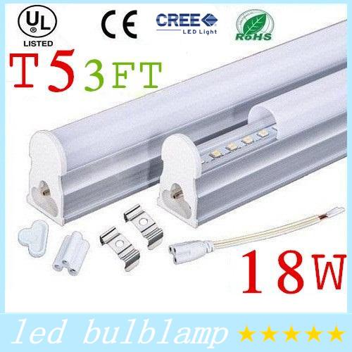 T5 Integrated 3FT Led Tubes Light 18W 1600LM 0.9m Led Fluorescent Tubes Lamp Warm/Natrual/Cold White AC 85-277V