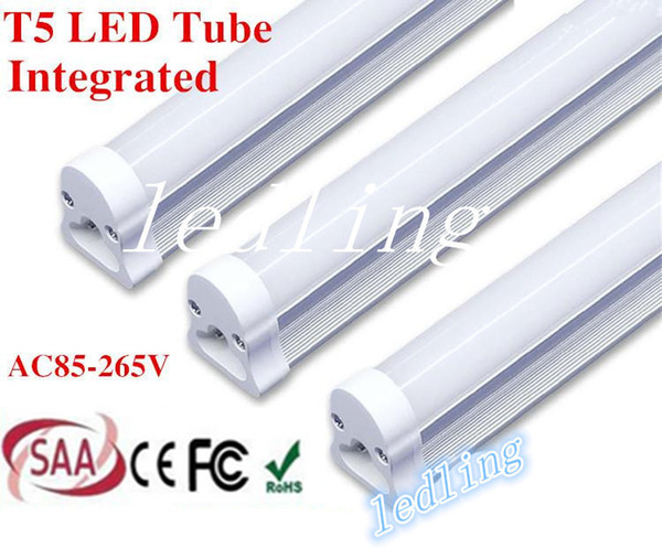 Brand New 2FT 2 feet T5 Led Tubes 12W SMD2835 600mm Integrated Led Fluorescent Light 48LEDs 110LM/W Warm/Cold White AC 85-265V