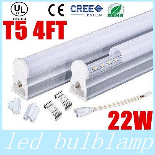 AC 85-265V T5 1200mm Integrated 4FT LED Tube Light Lamp 96pcs SMD 2835 High Power 22W Warm/Natural/Cool White CE ROHS