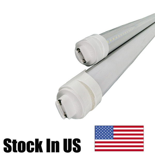 USA Stock r17d led tubes T8 8ft led tube lights AC85-277V 45W 6000-6500K double pin SMD2835 8FT T8 R17D door cooler led lights