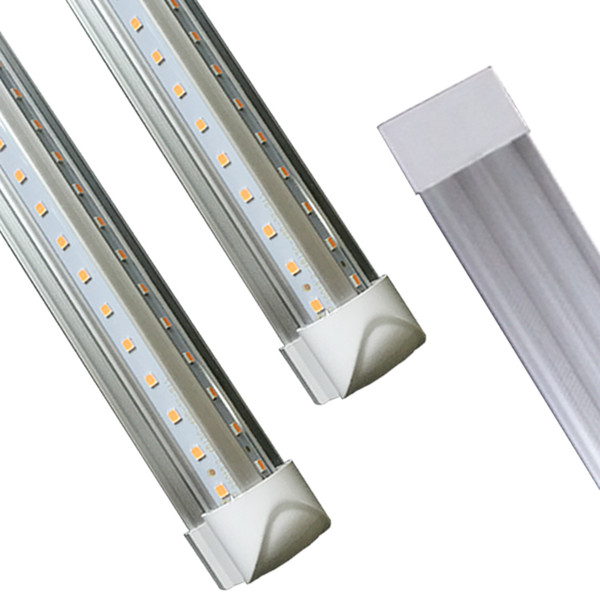 T8 V-Shaped Cooler lights 4 5 6 8ft 72W Led Tube Light Integrated Led Tubes Double Sides Energy Saving Tube BULB