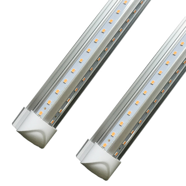 8ft led V-Shaped 4ft 5ft 6ft Cooler Door Led Tubes Integrated Led Tubes Double Sides SMD2835 Fluorescent Lights 3000K 4000K 5000K 6000K