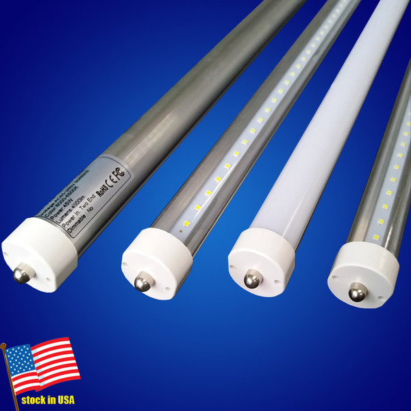 8ft led tubes single pin R17D t8 led light tubes integrated 45W led Fluorescent lights AC 85-265V + Stock IN US