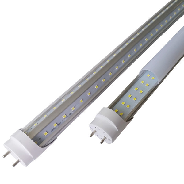 3000K 4000K 5000K G13 T8 LED Tube Lights 4ft 5ft 6ft 8ft V Shape Double Row LED Tubes Cooler Door Freezer LED Lighting