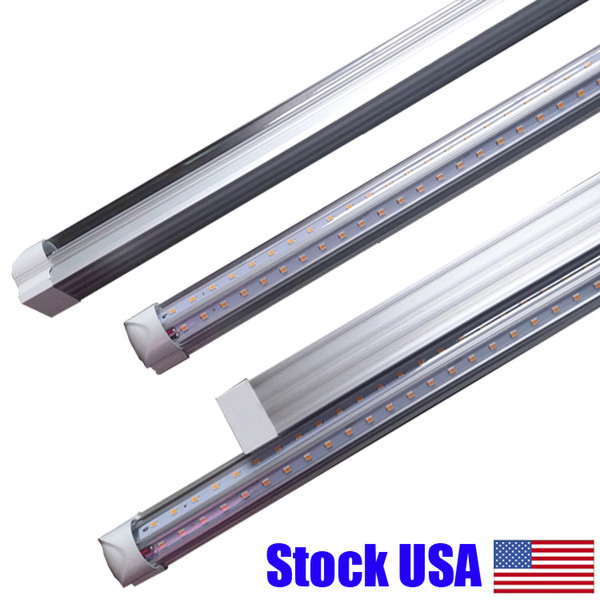 2018 Newest Stripe Cover 8ft 94.48 Inch T8 Led Tubes Light Integrated V Shaped 4ft 5ft 6ft 8 feet Led Lights Tubes Bulbs Lamp Stock In USA