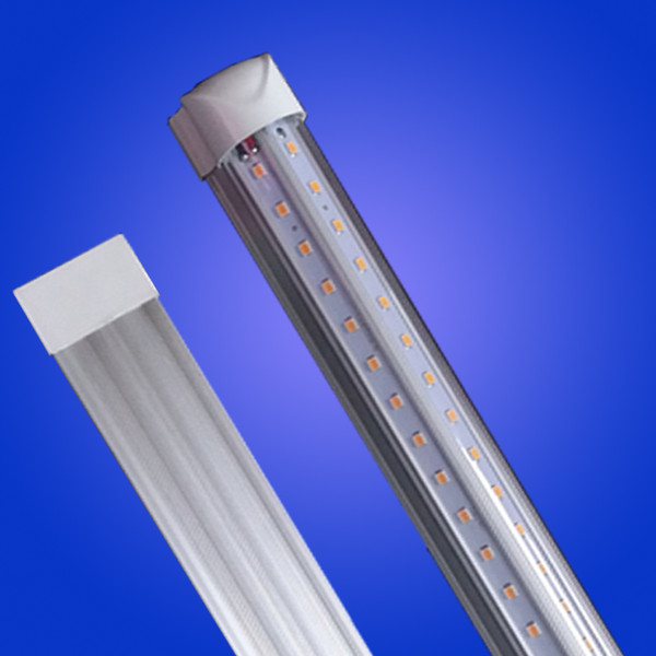 5ft led freezer tube 8ft led tube lights T8 V shaped led lights integrated 2ft 3ft 4ft 5ft 6ft 8ft cooler lighting double row shop lights fi