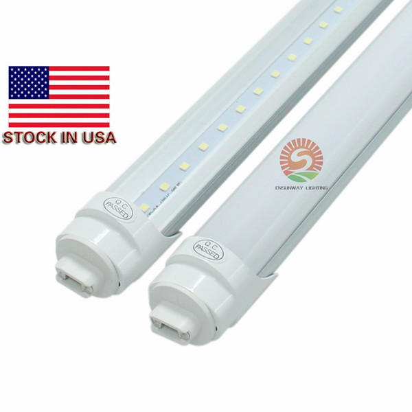 Stock Free Shipping 25pcs lot 8Ft LED Tube Super Bright 45W 5000Lm R17d 8Ft T8 LED 8 Foot Pure White Bulbs 5000K-5300K