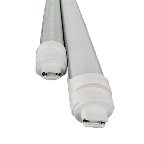 8ft Single Pin R17D led t8 tube lights Double Sides 192LEDs 45W LED Fluorescent Tubes Light 85-265V + Stock In US