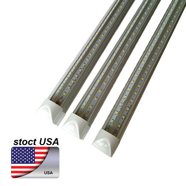 T8 Tube LED V Shape Integrate 4ft 5ft 6ft 8ft Double Side Power LED Tube Factory Price Cooler Door Lighting 100LM