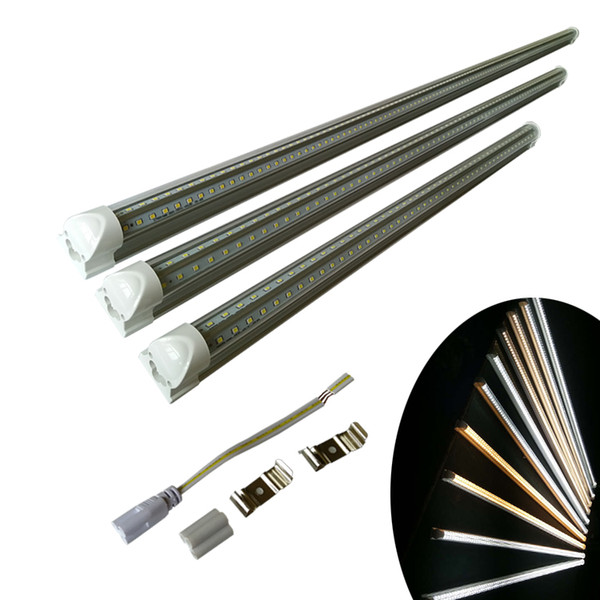 3000K 4000K 5000K LED Tube Lights 4ft 5ft 6ft 8ft V Shape Integrated LED Tubes 4 5 6 8 ft Cooler Door Freezer LED Lighting