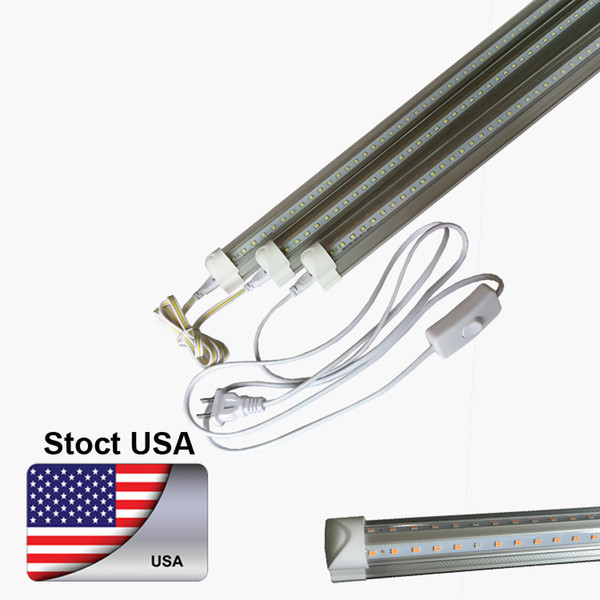 150CM T8 LED Bulbs V Shaped LED Tube 2ft 4ft 5ft 6ft 8ft 8 ft Integrated LED Tube Light Replacement Fluorescent Lamp AC85-265V