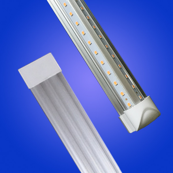 t8 v shape 8ft tube light 4FT 36W 5FT 45W 6FT 52W 8FT 72W Integrated Cooler Door Led Fluorescent tube light