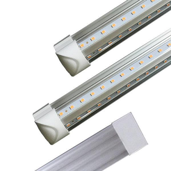 6ft t8 led tube light V-Shaped Tube 4FT 36W 5FT 45W 6FT 52W 8FT 72W Integrated Cooler Door Led Fluorescent Double Glow lighting