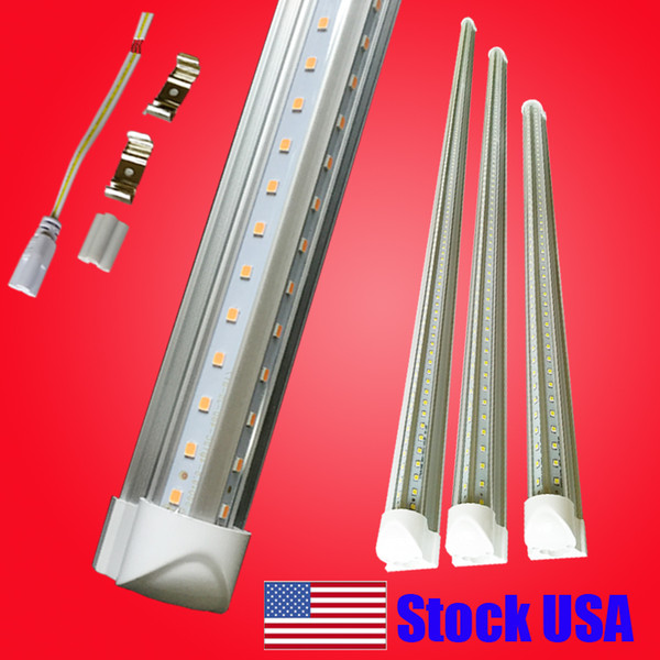 V Shape LED T8 LED Tube Light 8FT 4FT 5FT 6FT 8 Feet Double Row Tubes Lights AC85-265V Home LED Lighting CE FCC