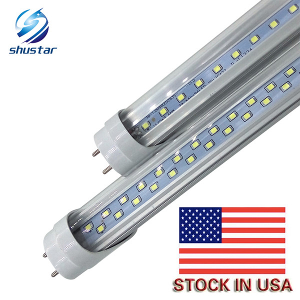 Stock in US + 4ft led tube 22W 28W Warm Cool White 1200mm 4ft SMD2835 96pcs/192pcs Super Bright Led Fluorescent Bulbs AC85-265V UL