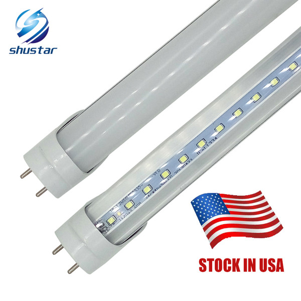 US STOCK 4ft 1.2m 1200mm T8 Led Tube Lights High Super Bright 18w 20W 22W Warm / Cool White Led Fluorescent Tube Bulbs AC 85-265V