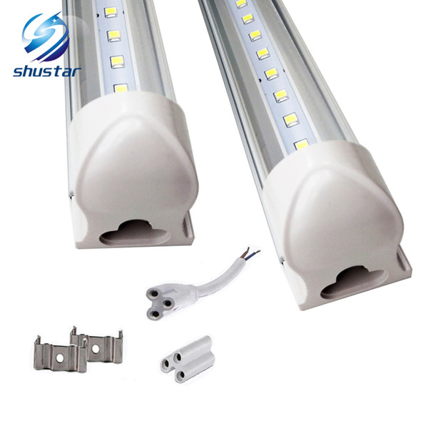 8ft LED tube Integrated T8 LED Tube 45W 4800LM SMD 2835 Light Lamp 2.4M 85-265V Bulb led fluorescent lighting