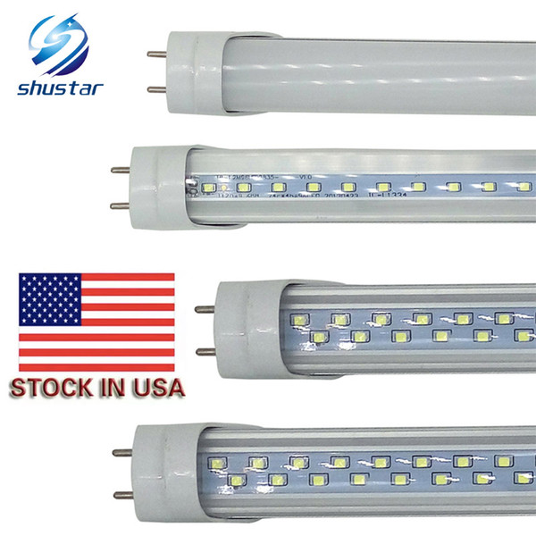 Stock in USA T8 G13 4ft Led Tube 1.2m Lights 22W 28W Cool White Led Fluorescent Tube Bulbs AC85-260V CE UL FCC