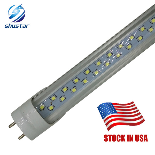 T8 1.2m Led Tubes Light 28W Dual double Rows SMD 2835 4FT 1200mm Led Fluorescent Tube Lamp Cold White AC 85-265V