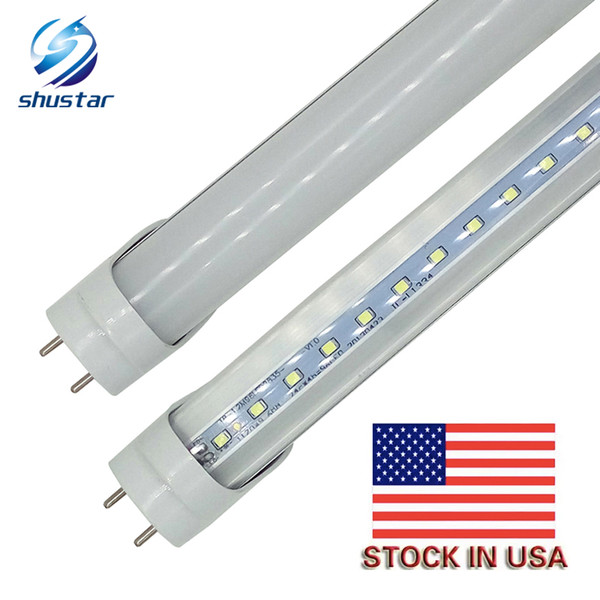 Stock in US + 4ft 1200mm T8 Led Tube Light High Super Bright 18W 20W 22W Warm Cold White Led Fluorescent Bulbs AC110-240V FCC