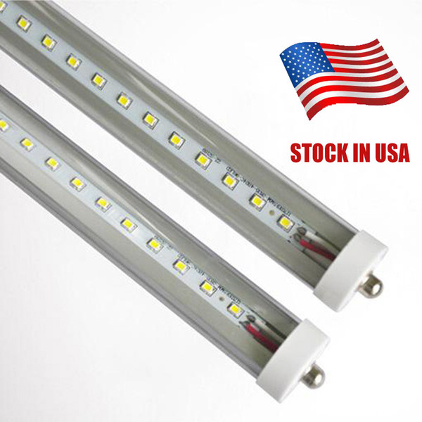 8ft FA8 single pin T8 LED tube light lamp bulbs SMD2835 fluorescent 2.4M 8ft SMD2835 192leds 45W AC85-265V