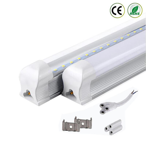 Integrated 1.2m 4ft 22W Led T8 Tube Lights SMD2835 96 Leds High Bright light 2200lm Transparent Cover 85-265V fluorescent lighting