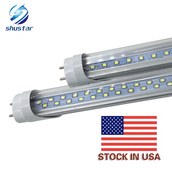 Stock in US + 4ft led tube 22W 28W Warm Cool White 1200mm 4ft SMD2835 96pcs/192pcs Super Bright Led Fluorescent Bulbs AC85-265V UL