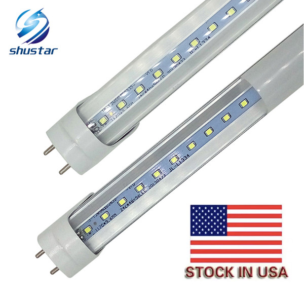 Stock in US + 4ft 1200mm T8 Led Tube Light High Super Bright 18W 20W 22W Cold White Led Fluorescent Bulbs AC110-240V FCC