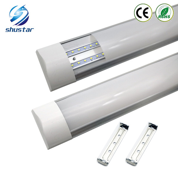 Surface Mounted LED Batten Double row Tubes Lights 2FT 4FT T8 Fixture Purificati LED tri-proof Light Tube 18W 36W AC 110-240V