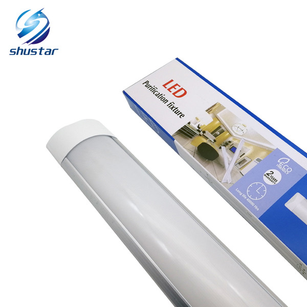 Surface Mounted LED Batten Double row Tubes Lights 2FT 3FT 4FT T8 Fixture Purificati LED tri-proof Light Tube 18W 36W AC 110-240V