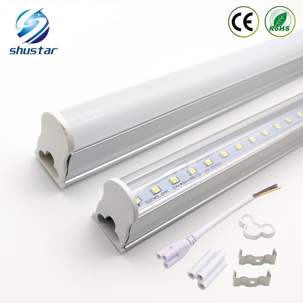 2ft 3ft T5 Led Tube Lights 4ft 22W LED Tubes SMD 2835 LED Fluorescent Light Tubes Warm/Natrual/Cool White AC85-265V