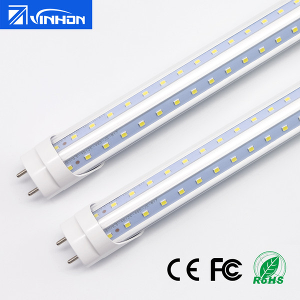 V-Shaped LED Tube Light T8 Cooler Door Design T8 Shop Light Fixture 2ft 3ft 4ft 5ft 6ft 8ft Fluorescent Lamp 3000K 4000K 6000K