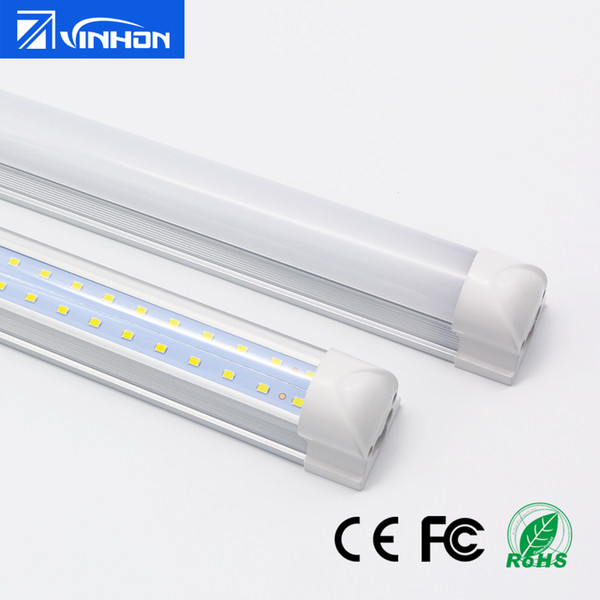 Double Rows T8 LED Tube Light 1ft 2ft 3ft 4ft Integrated Tube Light G13 Fluorescent Light Bulbs AC85-265V High Lumens SMD2835