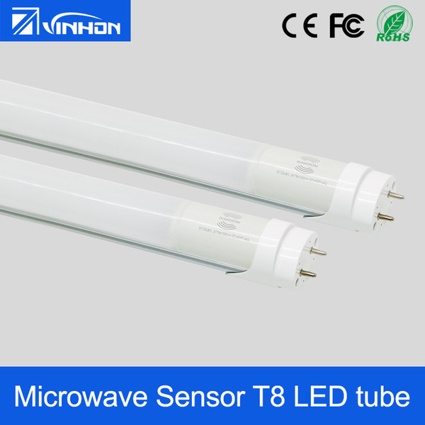 4ft LED Tube Light T8 Radar Motion Sensor LED Tube 2ft 3ft 4ft Fluorescent Tube Light Microwave Sensor Light For Underground Parking